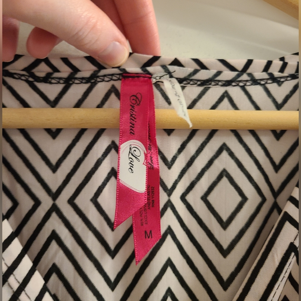 Black, White, And Purple Cristina Love Dress